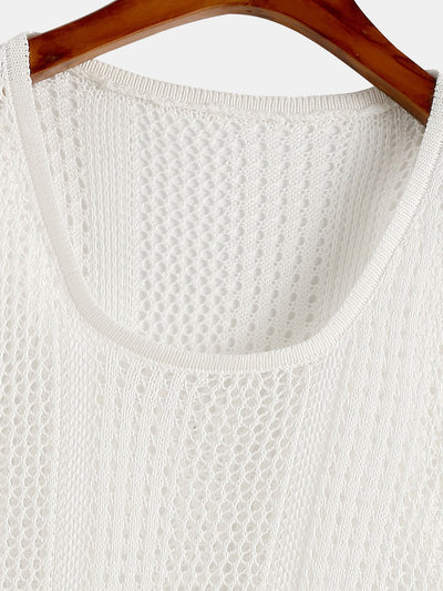 Strukturierter Strickpullover Tank Top