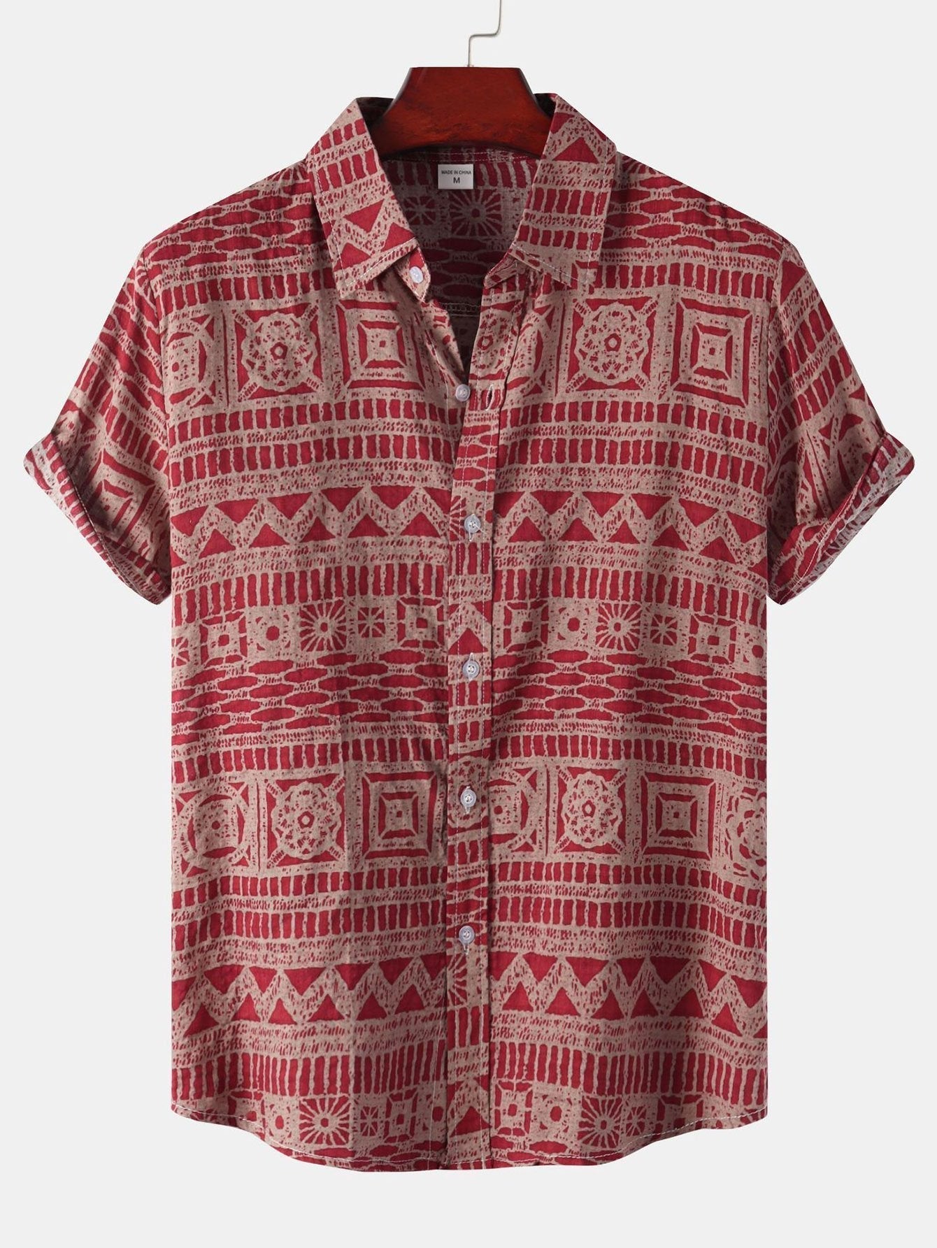 Shirt mit Tribal-Muster und Buttonfverschluss