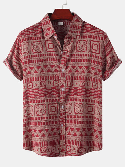 Shirt mit Tribal-Muster und Buttonfverschluss