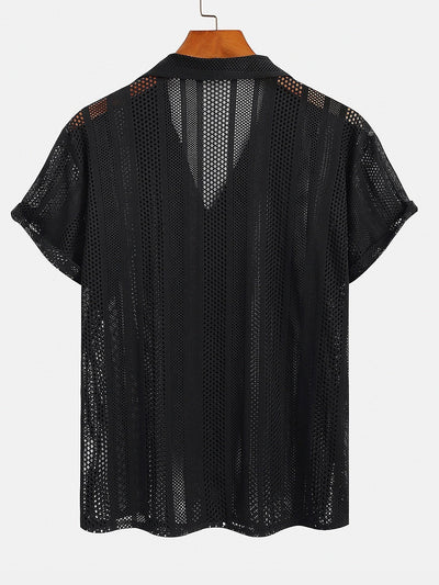 Strukturiertes Mesh-Shirt