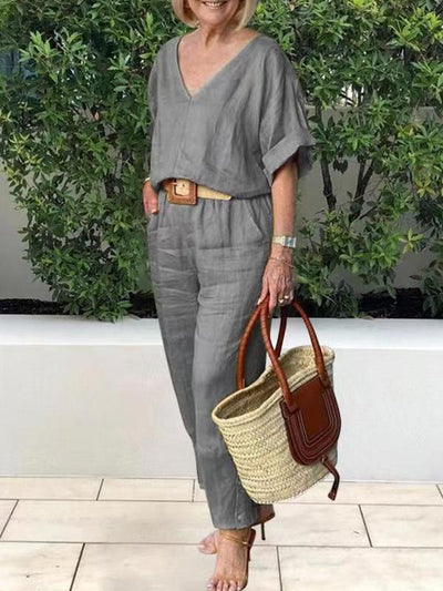 Zoe – Damen Leinen Set