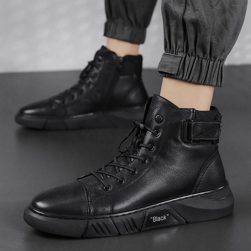 Kai - Schwarze Herren Lederstiefel