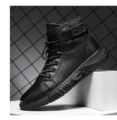 Kai - Schwarze Herren Lederstiefel