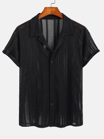 Strukturiertes Mesh-Shirt