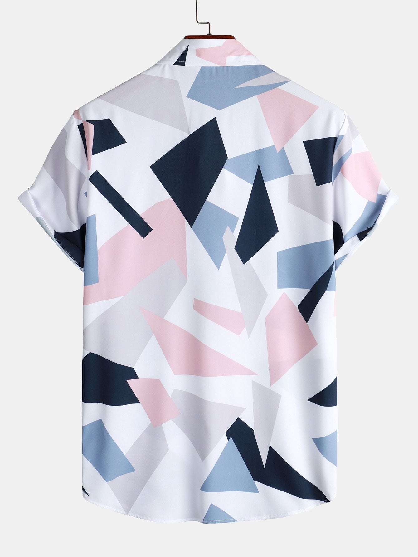 Shirt zum Knöpfen mit geometrischem Druck und Taschen