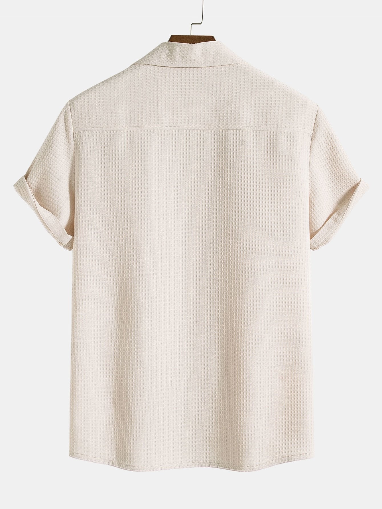 Shirt und Shorts mit Waffelkragen Revere-Kragen