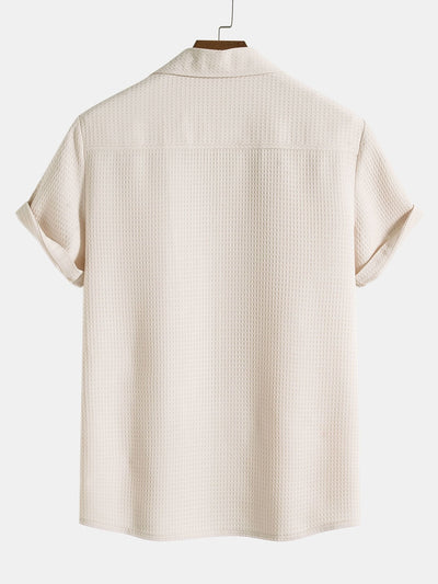 Shirt und Shorts mit Waffelkragen Revere-Kragen