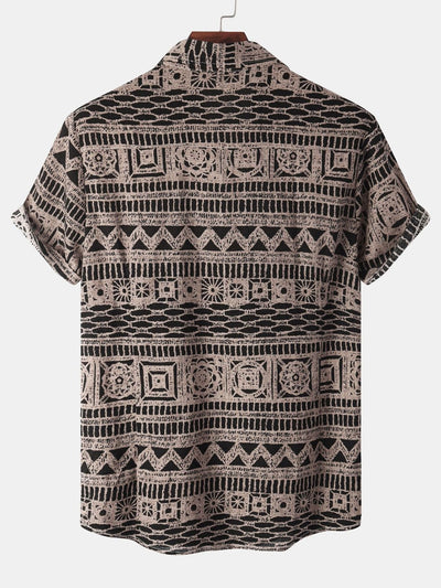 Shirt mit Tribal-Muster und Buttonfverschluss