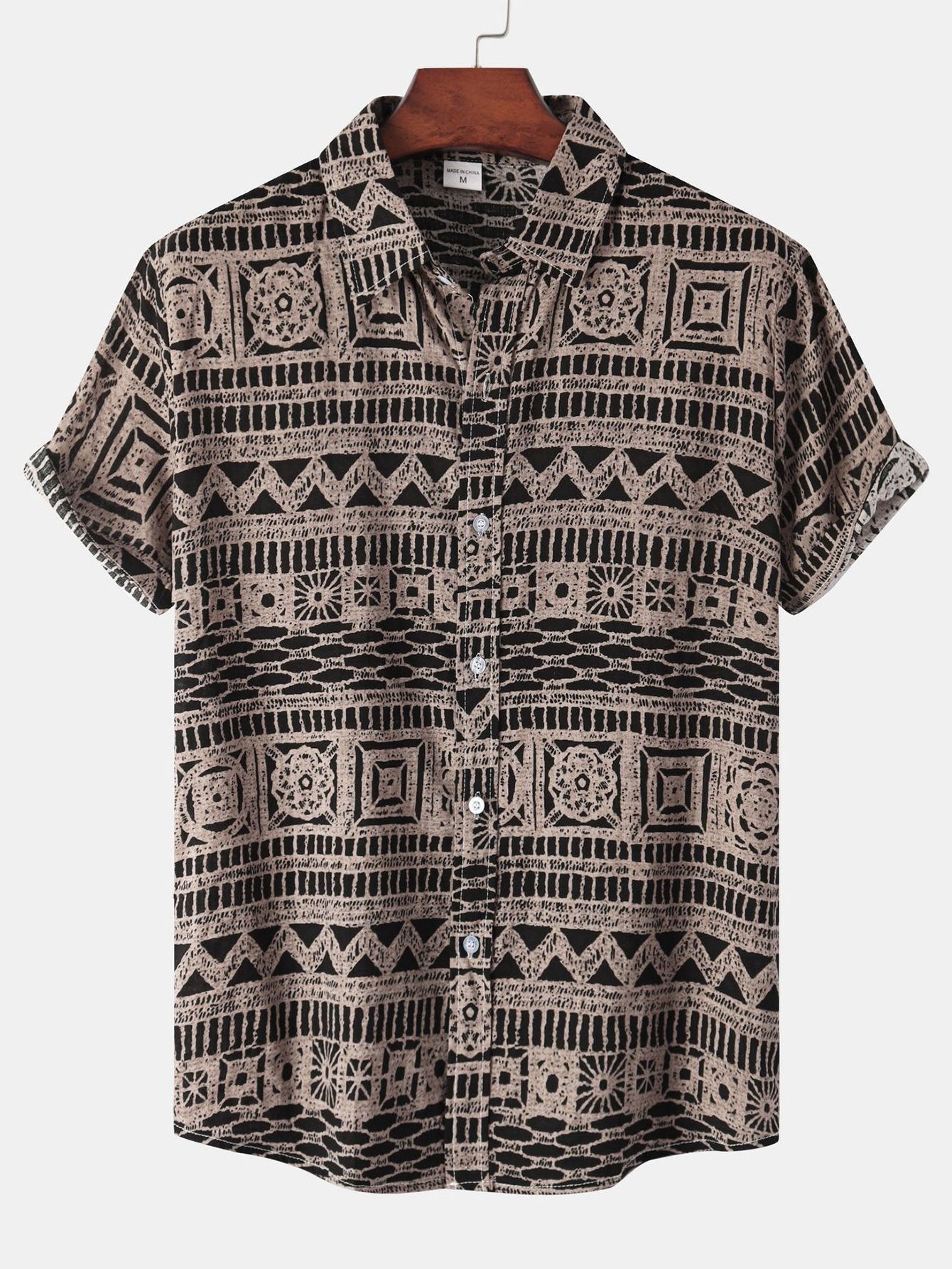 Shirt mit Tribal-Muster und Buttonfverschluss