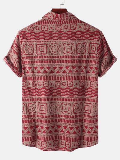 Shirt mit Tribal-Muster und Buttonfverschluss