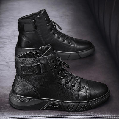 Kai - Schwarze Herren Lederstiefel