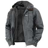 Owenn | Moderne Outdoor-Jacke für Herren mit Kapuze und Kordelzug in Gris