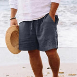 Kaspar | Herren Kordelzug Shorts Bermuda in Dunkelgrau