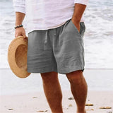 Kaspar | Herren Kordelzug Shorts Bermuda in Hellgrau