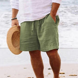 Kaspar | Herren Kordelzug Shorts Bermuda in Grün