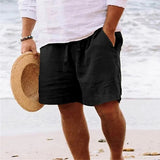 Kaspar | Herren Kordelzug Shorts Bermuda in Schwarz