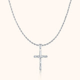 Kette Mit Kreuz Herren in Silber