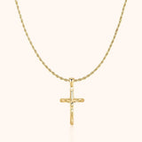 Kette Mit Kreuz Herren in Gold