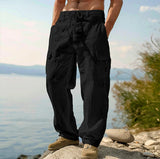Kilian | Herren Cargo Hose mit Kordelzug und Seitentaschen in Schwarz