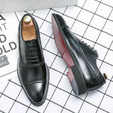 Klassische Oxfordschuh Herren Cap-Toe in Schwarz