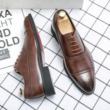 Klassische Oxfordschuh Herren Cap-Toe in Braun