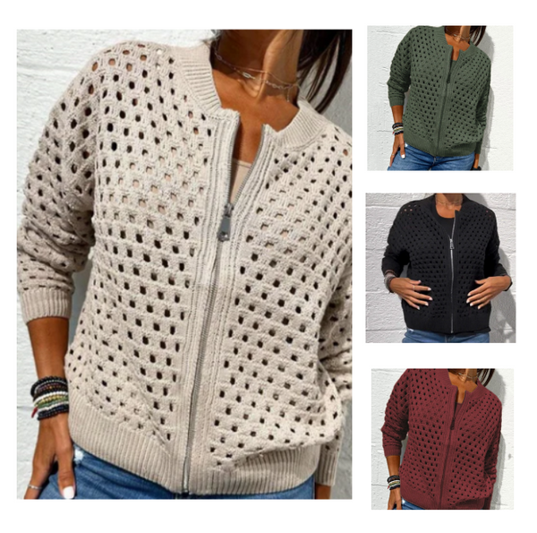 ELINA - STRICKJACKE MIT REISSVERSCHLUSS