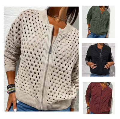 ELINA - STRICKJACKE MIT REISSVERSCHLUSS