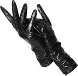 Lammfell Handschuhe Damen in Schwarz