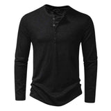 Langarmshirt Herren in Schwarz