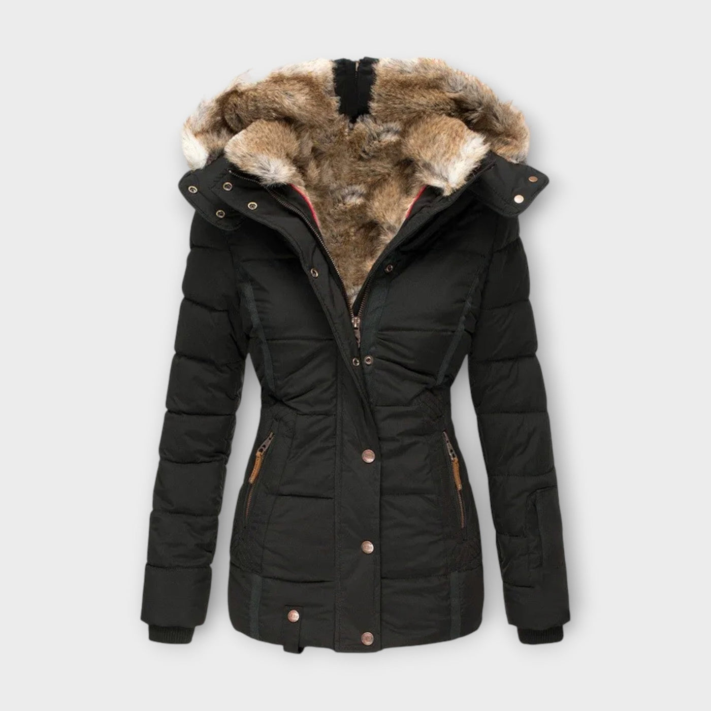 Emyra – Winterjacke mit Fellkapuze