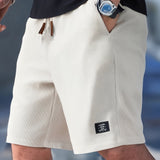 Leopold | Herren Kurze Hose mit Elastikbund in Weiß