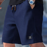 Leopold | Herren Kurze Hose mit Elastikbund in Blau