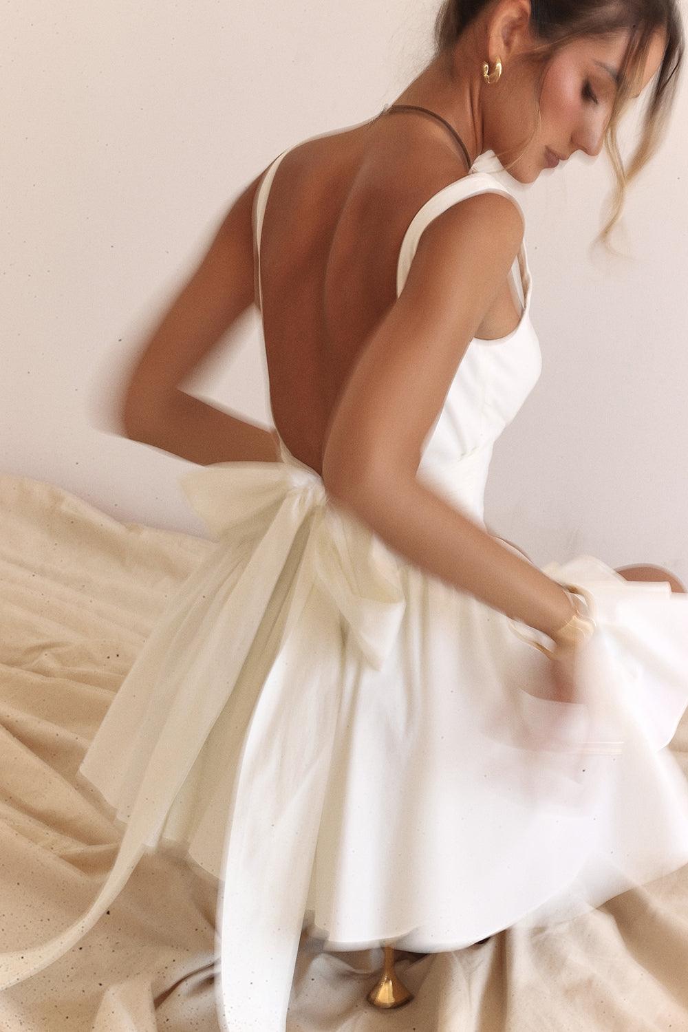 Alexandra - Weißes Sommerkleid Kurz