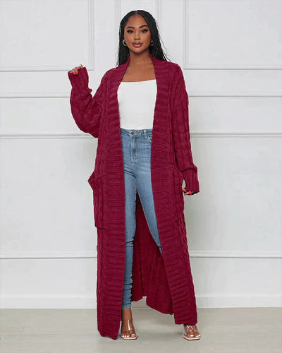 Alanna - Elegante Lange Strickjacke Damen