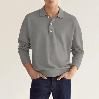 Asier - Komfortables Langarm Poloshirt Herren