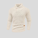 Lukas | Herren Rollkragen Strickpullover mit Zopfmuster in Creme
