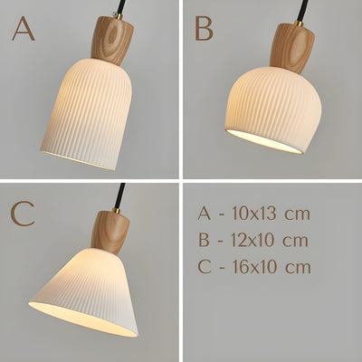 SereniGlow Light - Keramische Japanische LED-Hängelampe