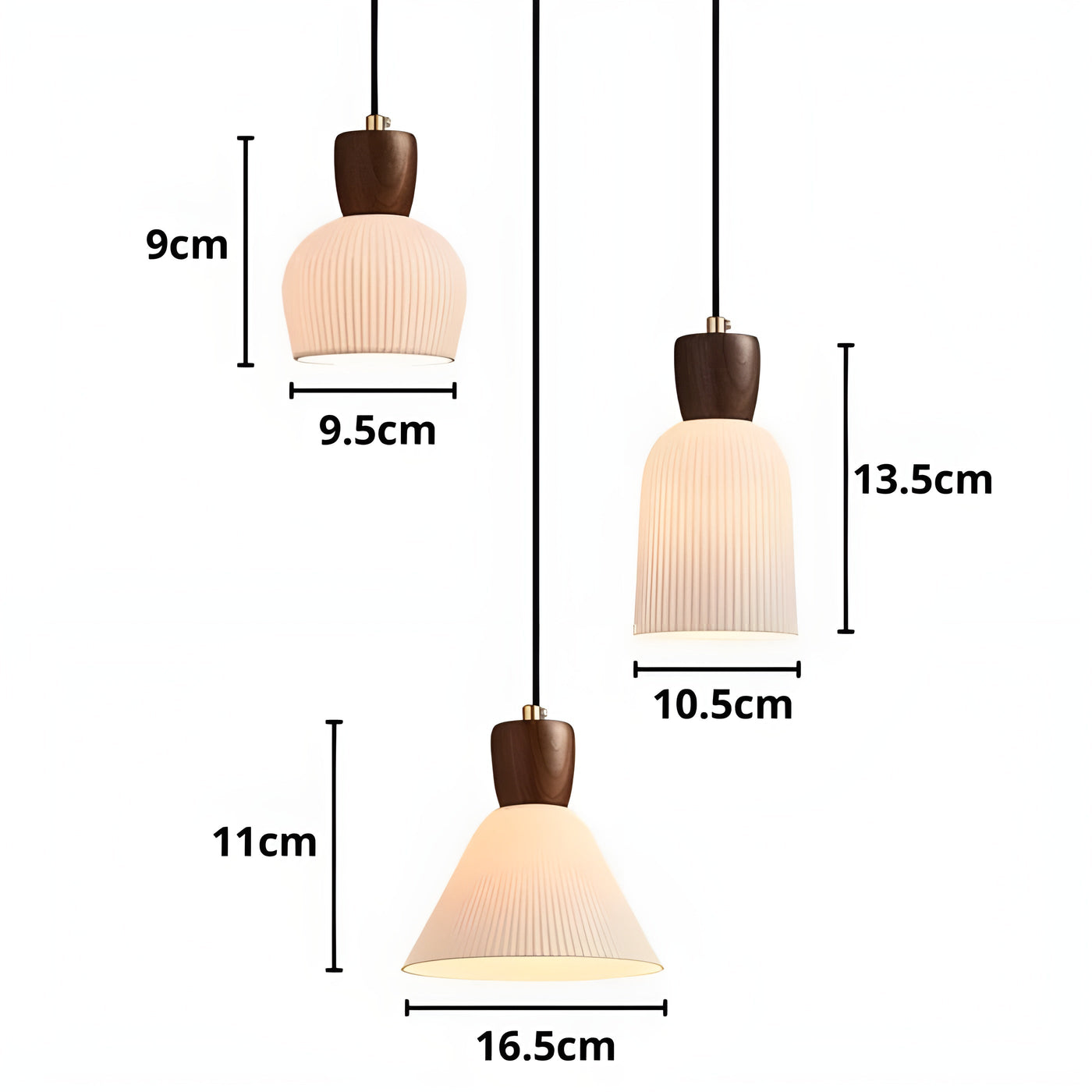 SereniGlow Light - Keramische Japanische LED-Hängelampe