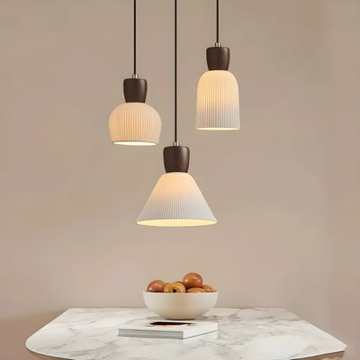 SereniGlow Light - Keramische Japanische LED-Hängelampe