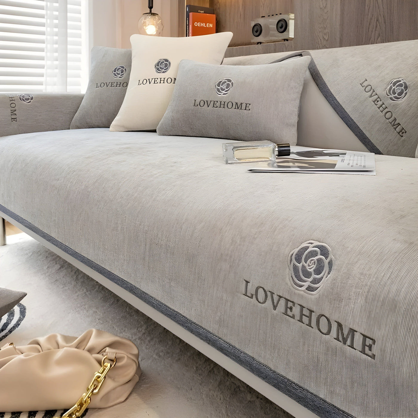 LuxeWrap Sofabezug - Moderner, Rutschfester Sofakissenschutz