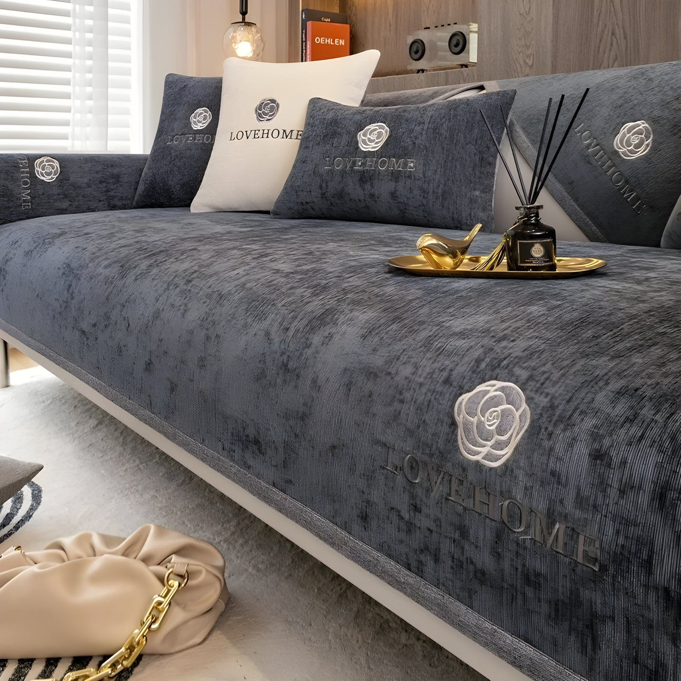 LuxeWrap Sofabezug - Moderner, Rutschfester Sofakissenschutz