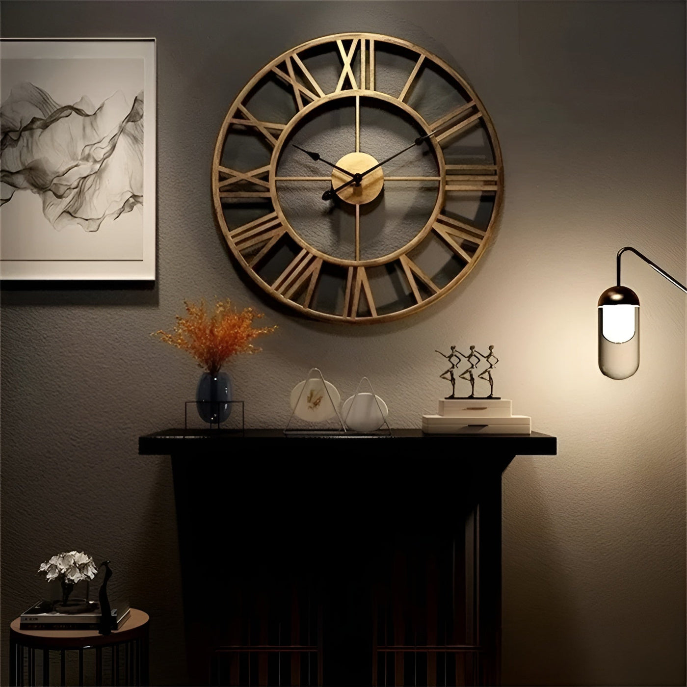 MetalFrame Clock – Moderne 3D Große Wanduhr