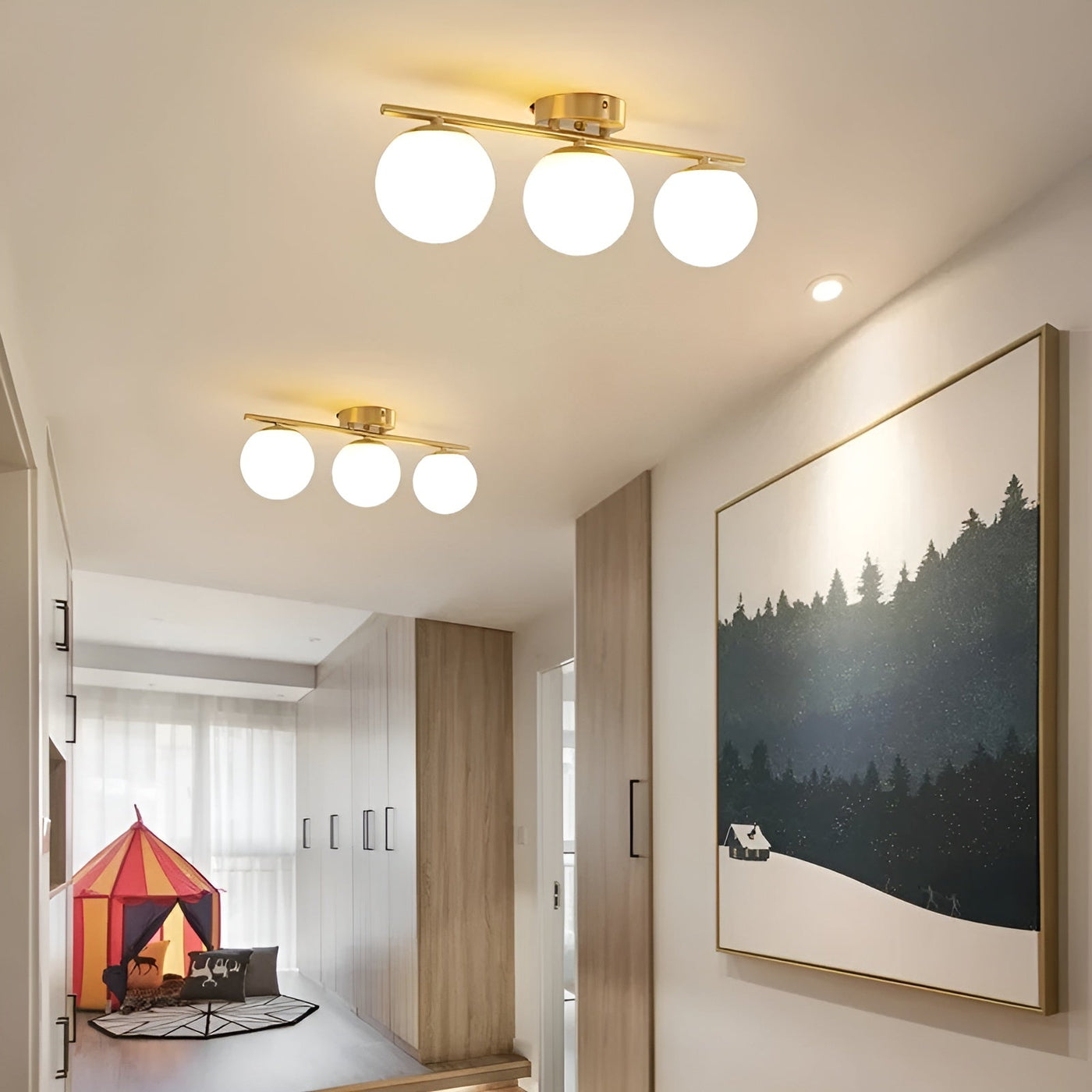 IronCharm Light - Nordische LED-Glas-Deckenleuchte