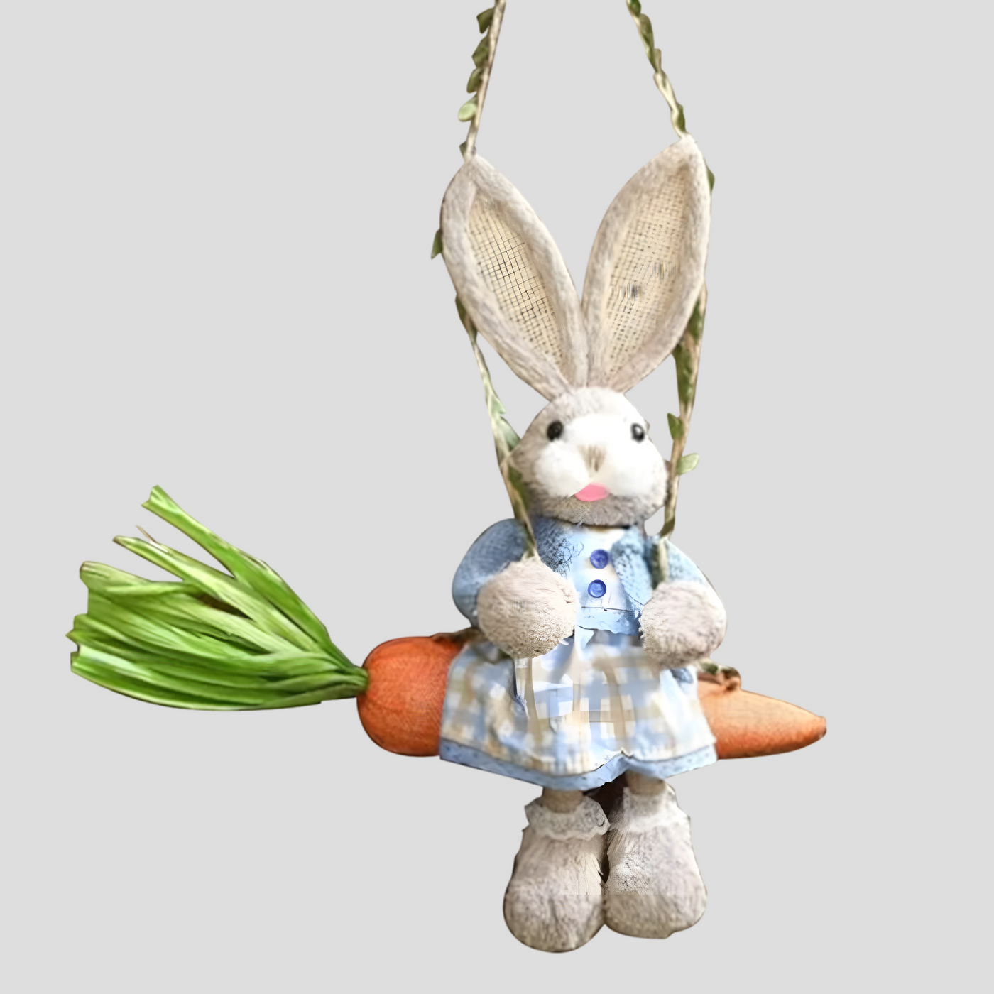 HoppyHaven Decor – Osterstrohhasen Hängedekoration