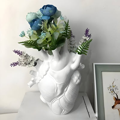 HeartBloom Vase - Anatomische Harz-Herz-Vase