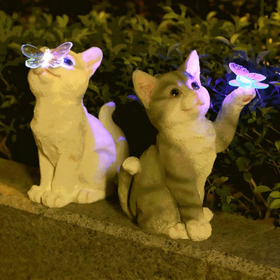 SolarPaws Light - Dekorative Katze Solar LED-Figur Licht