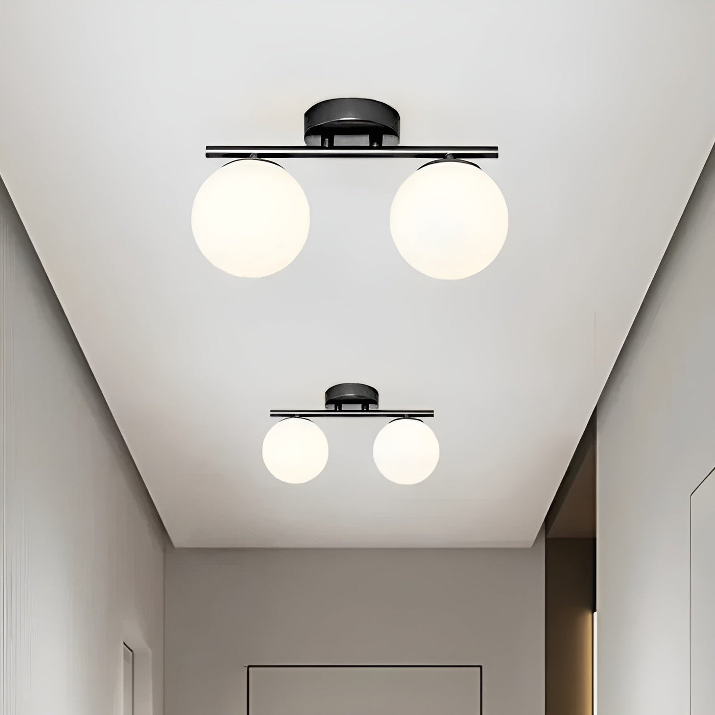 IronCharm Light - Nordische LED-Glas-Deckenleuchte