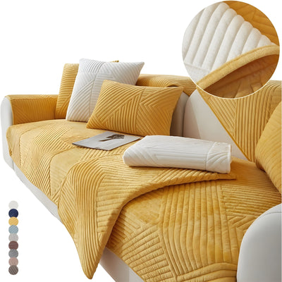 SofaGuard Deluxe – Moderner Rutschfester Samt-Sofa-Schutz für das Wohnzimmer