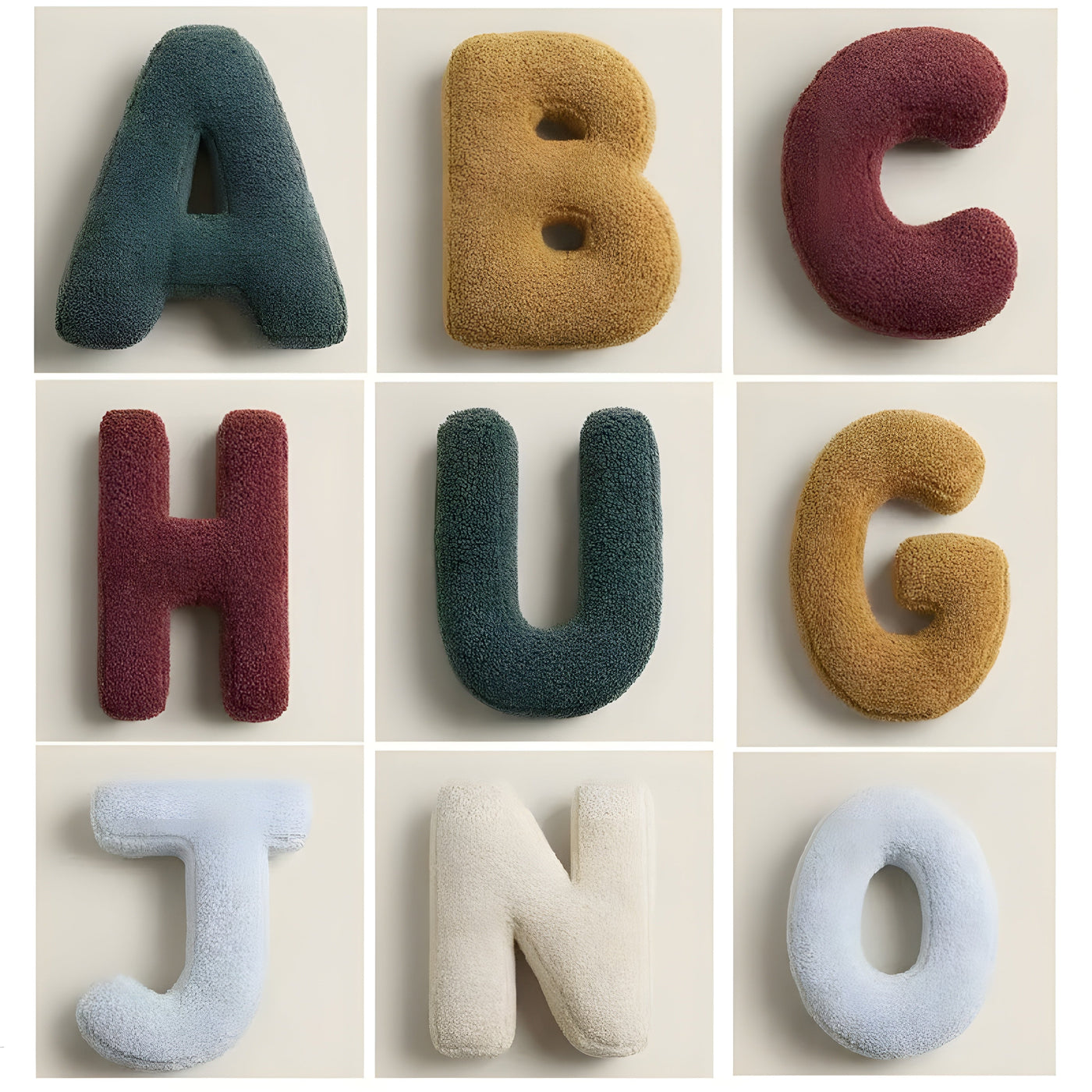 AlphaPlush Kissen – Weiches Alphabet Sofa Wurfkissen