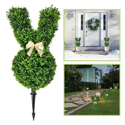 BunnyBloom Decor – Grüner Osterhasen-Topiary-Baum